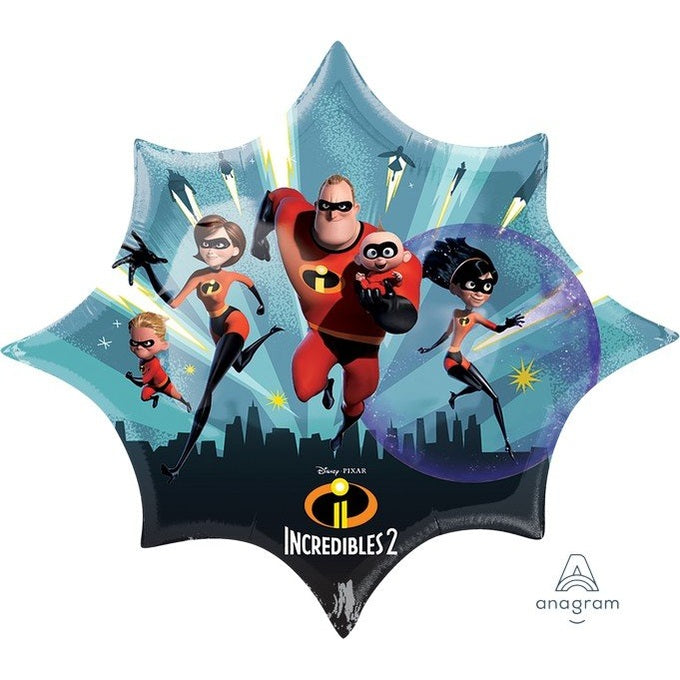 Disney Pixar Incredibles 2 Starburst Supershape Foil Balloon 83cm