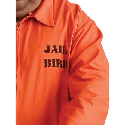 Orange Plus Size Adult Halloween Prisoner Jumpsuit Costume for Men and Women