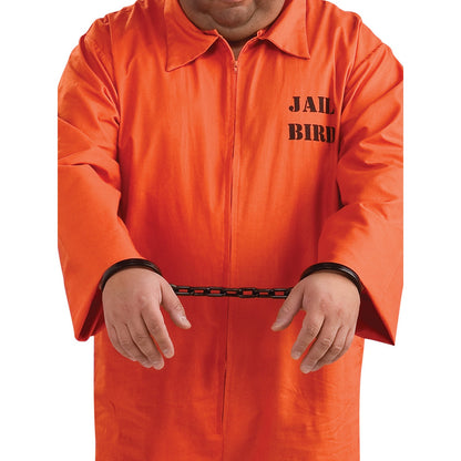 Orange Plus Size Adult Prisoner Jumpsuit Costume for Halloween and Cosplay