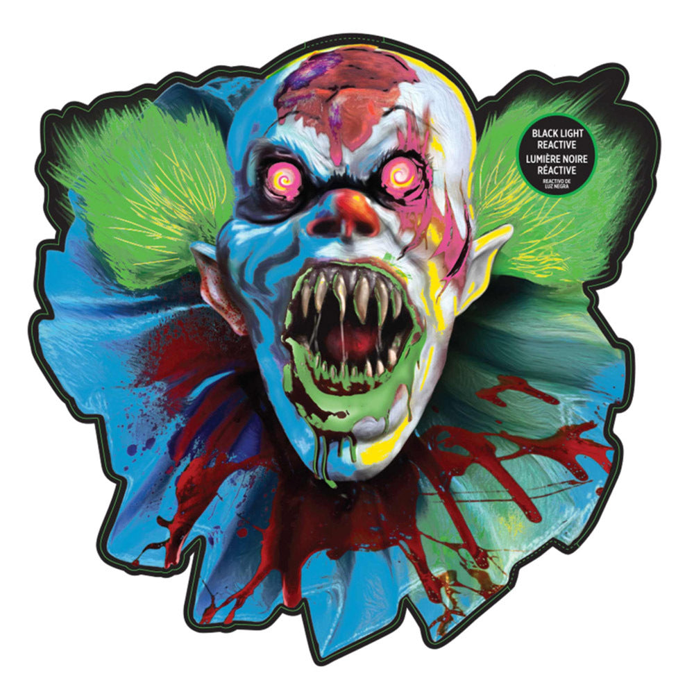 Creepy Carnival Face Cutout – Halloween Black Light Reactive