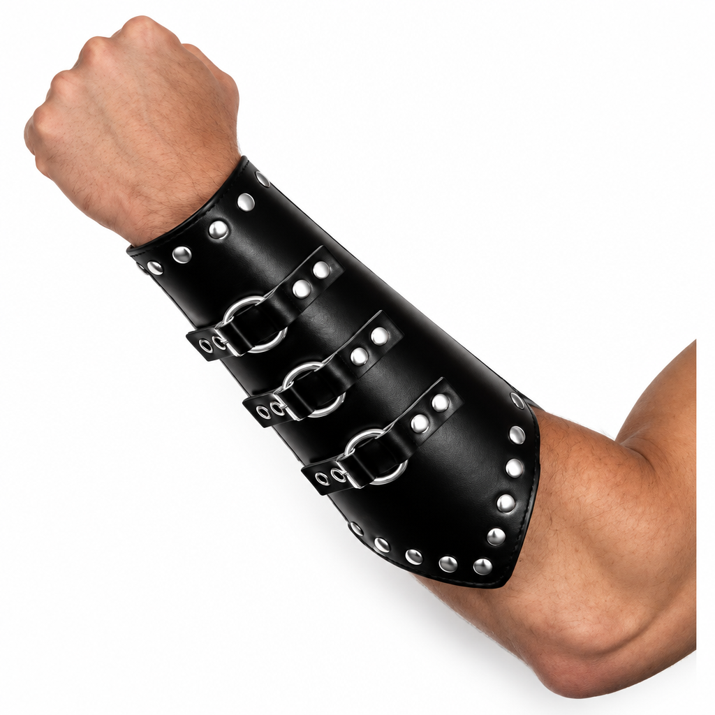 Black Cuff with Rings