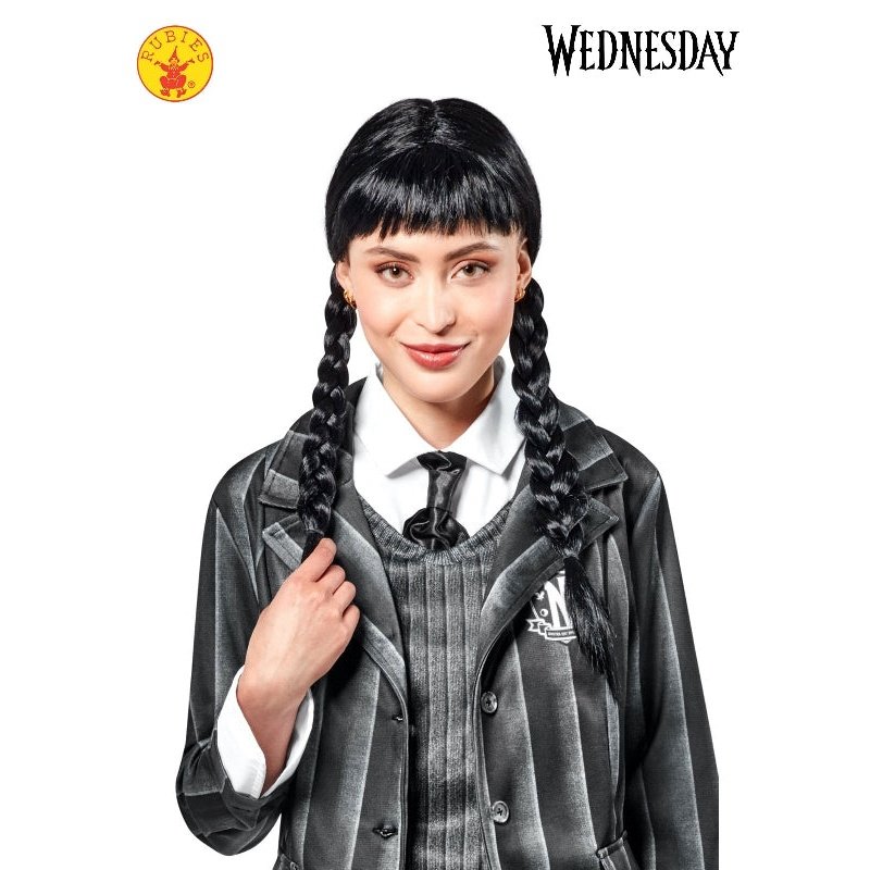 Wednesday Wig (Netflix Series) - Adult.