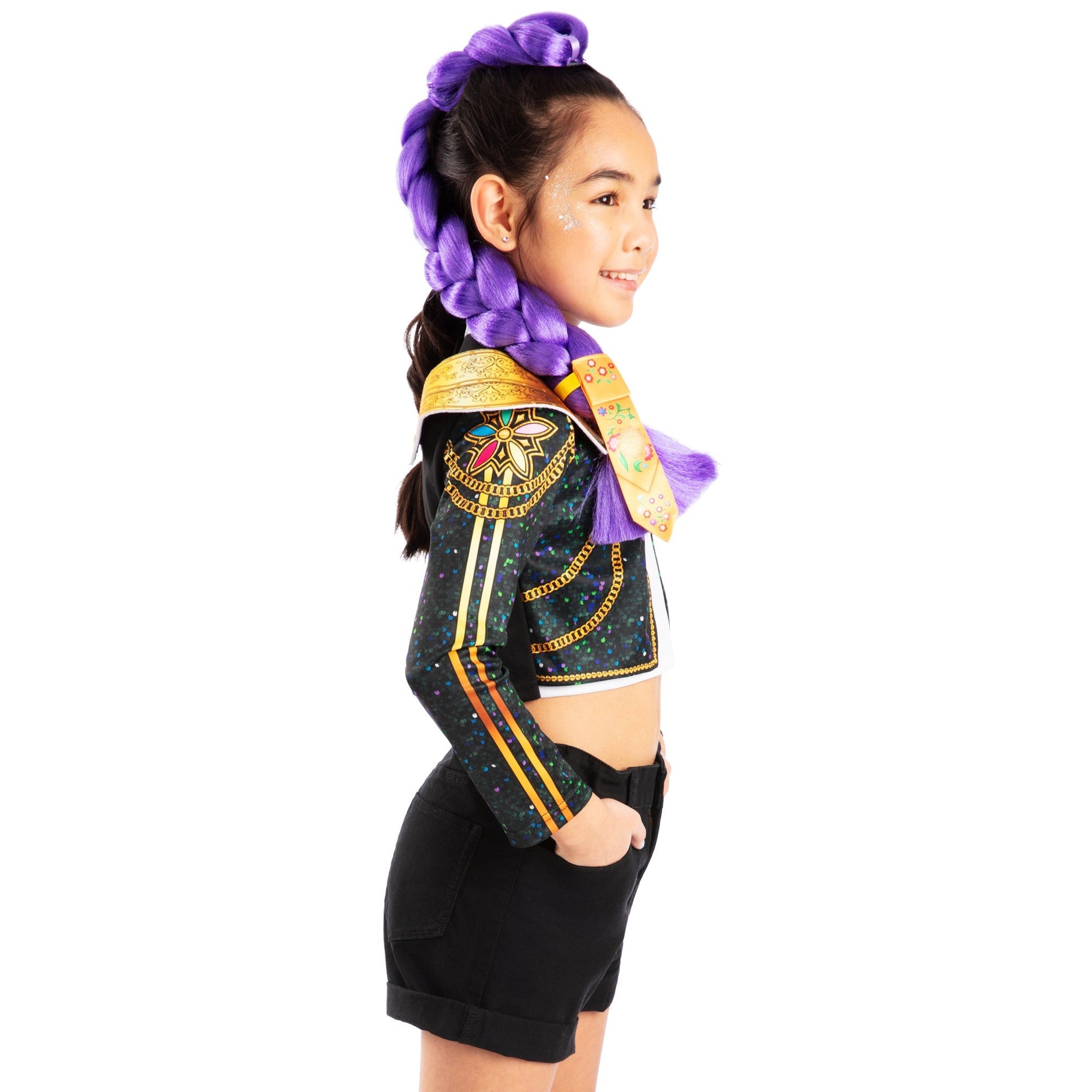 K-Pop Demon Hunters Rumi Deluxe Clip On Hair Braid 65cm- Child