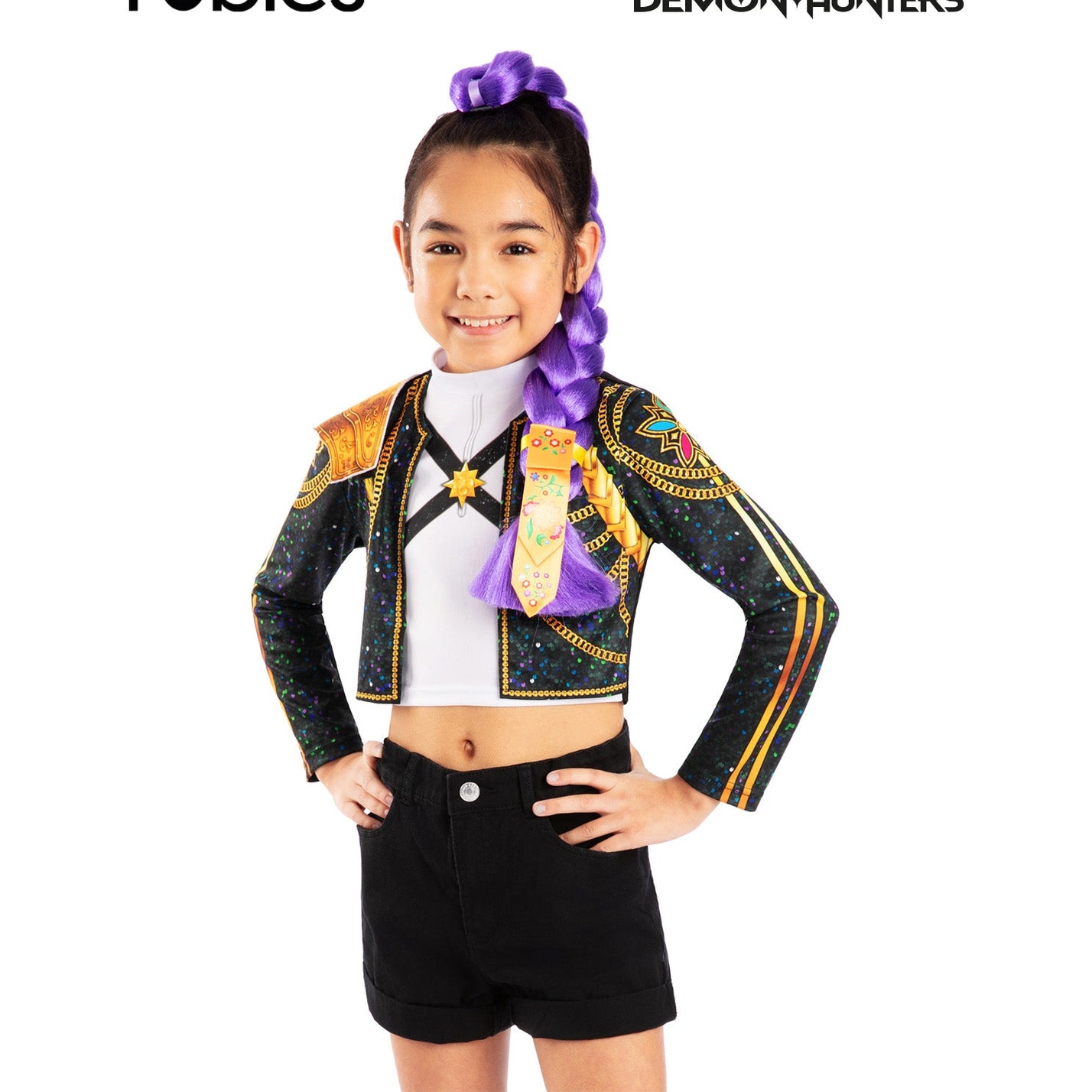 K-Pop Demon Hunters Rumi Deluxe Clip On Hair Braid 65cm- Child