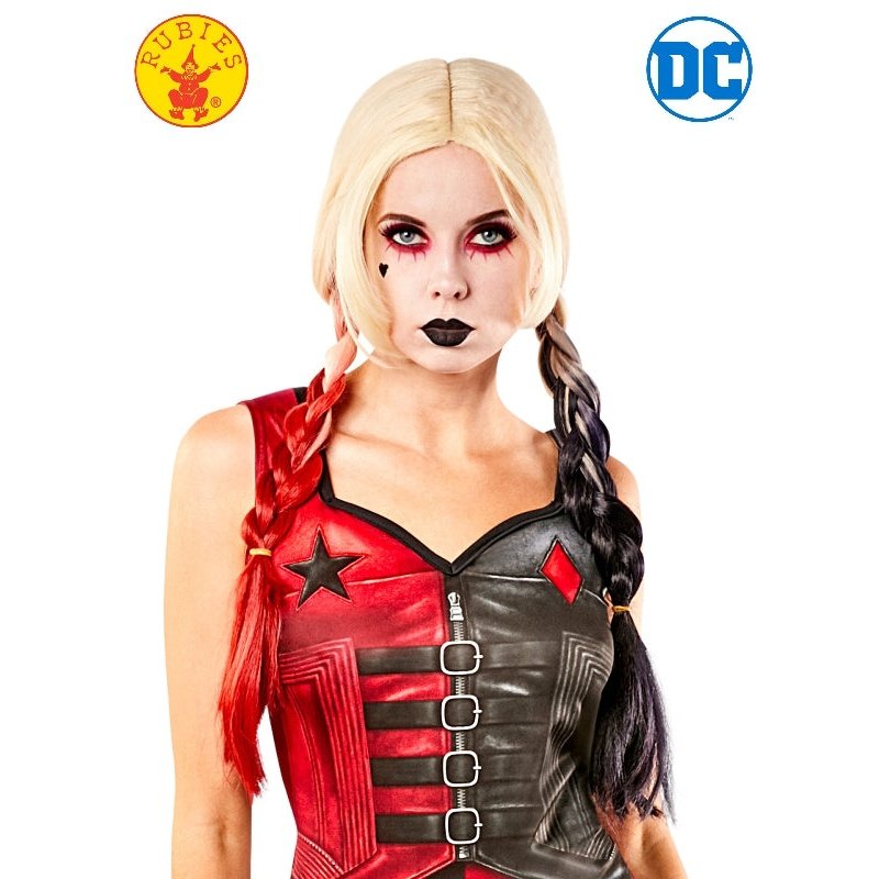 Long, blue and pink ombre Harley Quinn wig for adults Ideal for cosplay and Halloween costumes