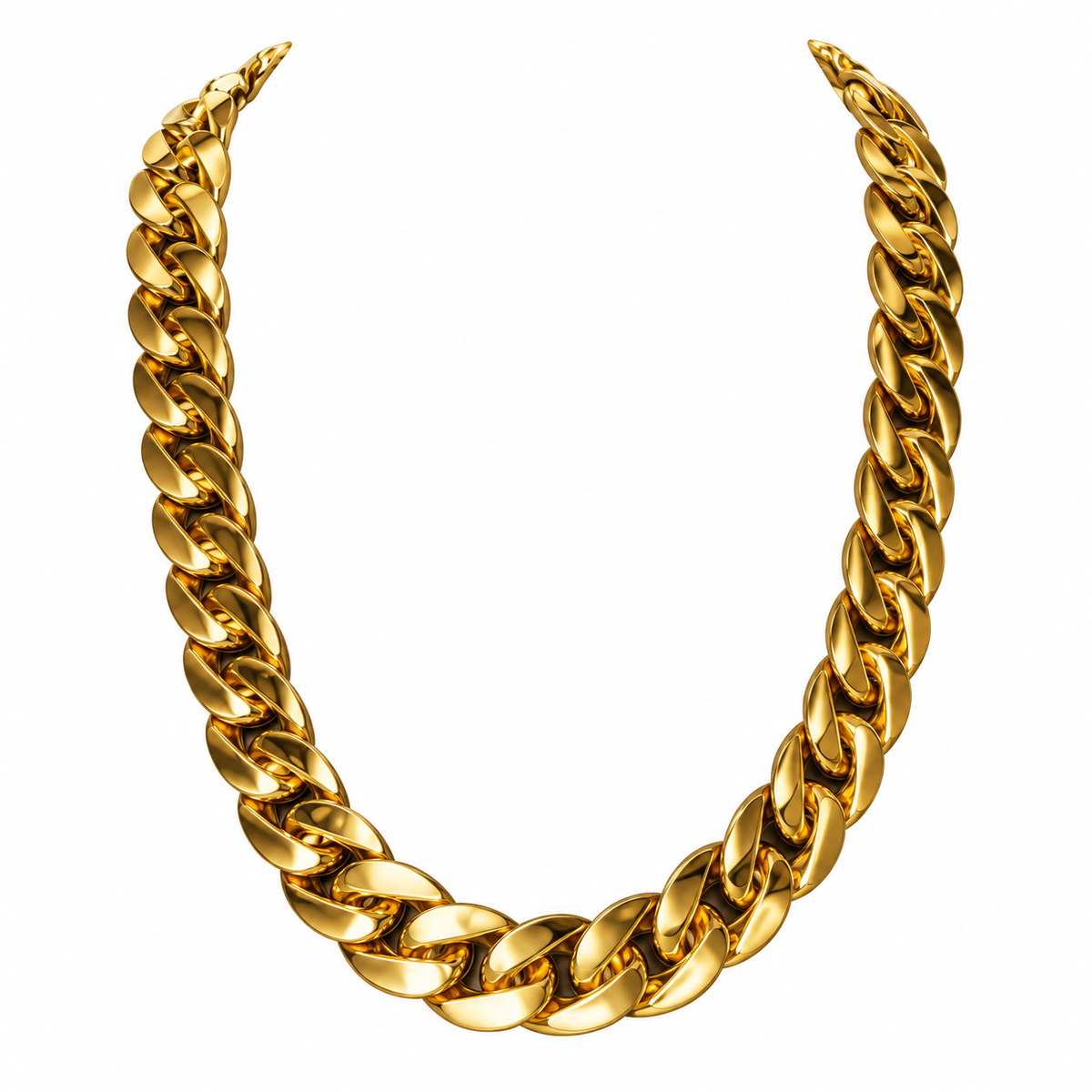 90s Thick Gold Chain Necklace Costume Accessory