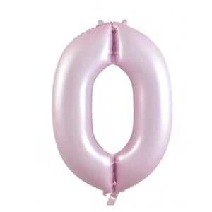 Pastel Pink Number 0 Foil Balloon - 86cm