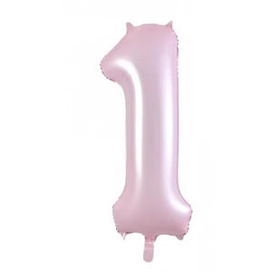 Pastel Pink Number 1 Foil Balloon - 86cm