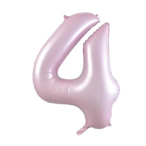 Pastel Pink Number 4 Foil Balloon - 86cm