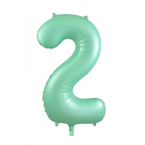 Mint Green Number 2 Foil Balloon - 86cm