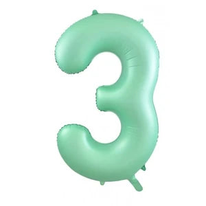 Mint Green Number 3 Foil Balloon - 86cm