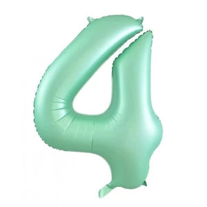 Mint Green Number 4 Foil Balloon - 86cm