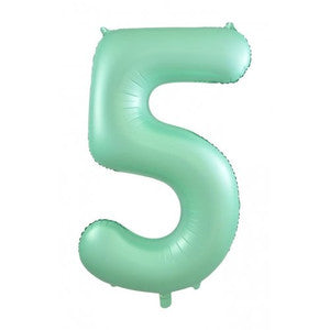 Mint Green Number 5 Foil Balloon - 86cm
