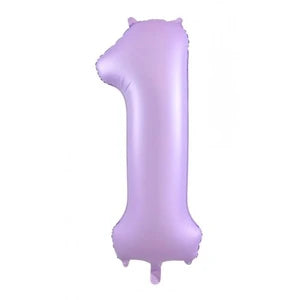 Pastel Lilac Number 1 Foil Balloon - 86cm