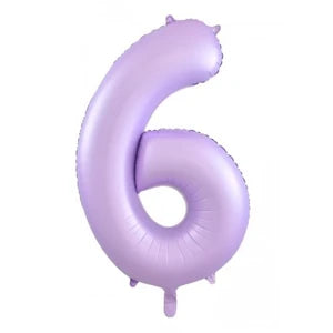Pastel Lilac Number 6 Foil Balloon - 86cm