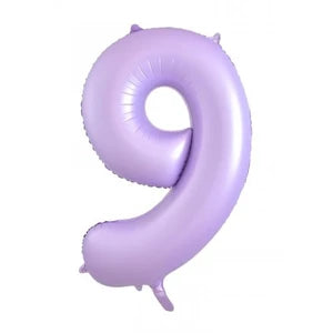 Pastel Lilac Number 9 Foil Balloon - 86cm