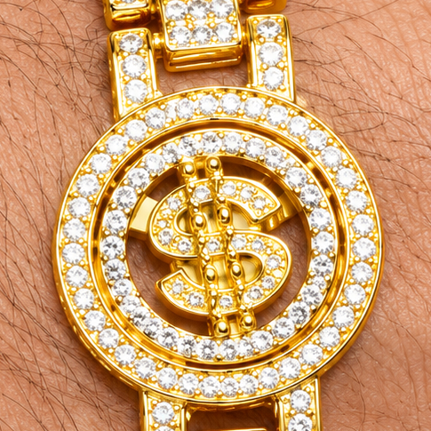 Spinning Dollar Sign Costume Bracelet