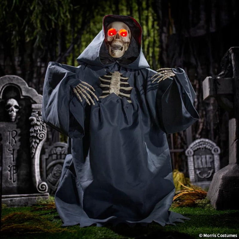 25" Animated Light Up Rising Groundbreaker Skeleton Reaper