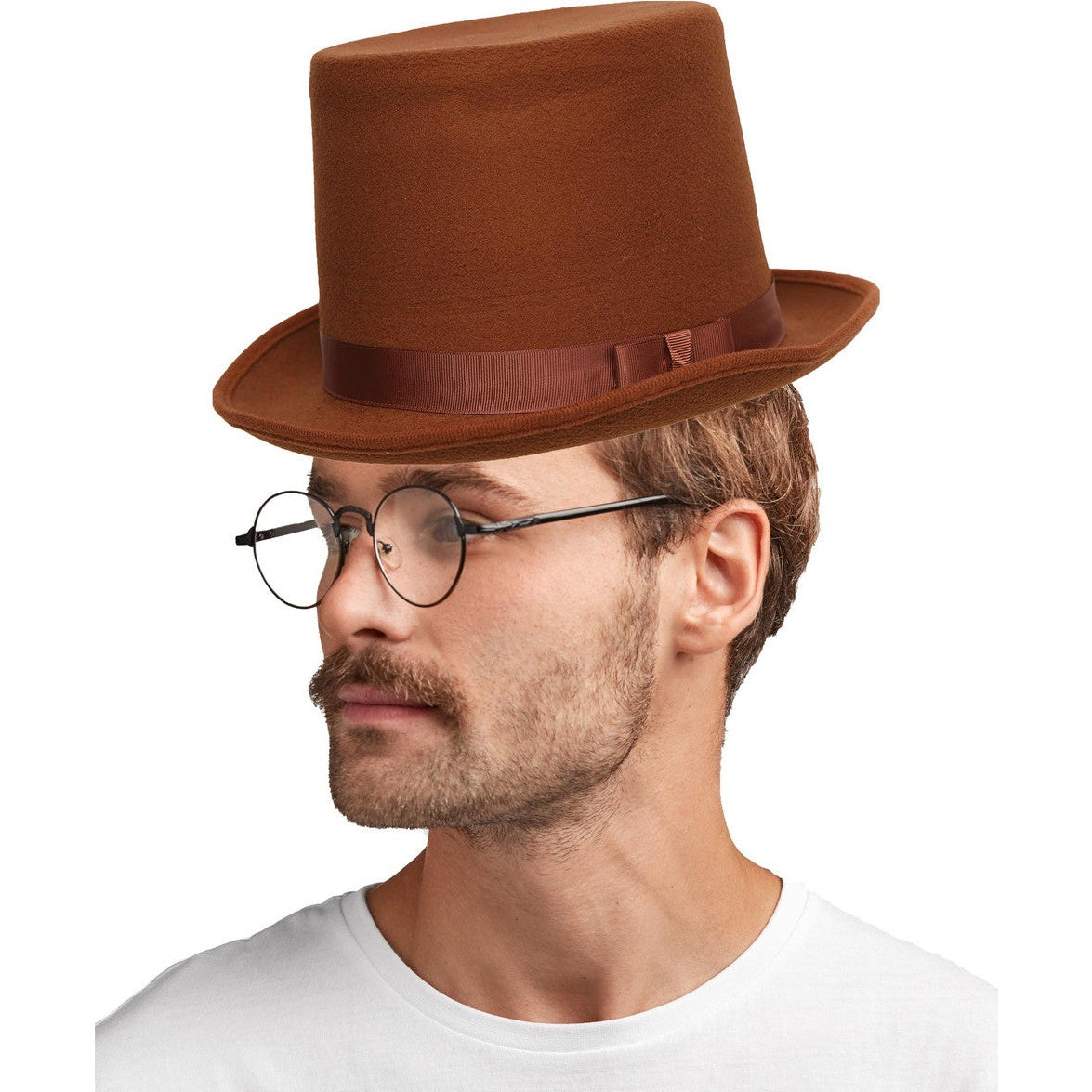 Felt Top Hat Costume Accessory-Brown, One Size