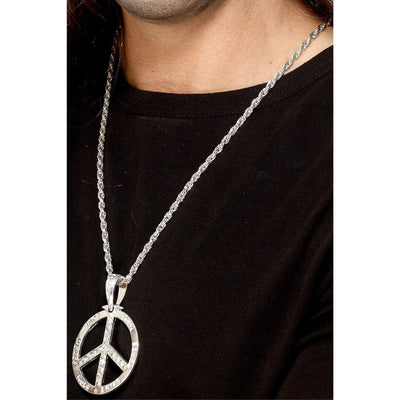 60s Peace Sign Hippie Medallion