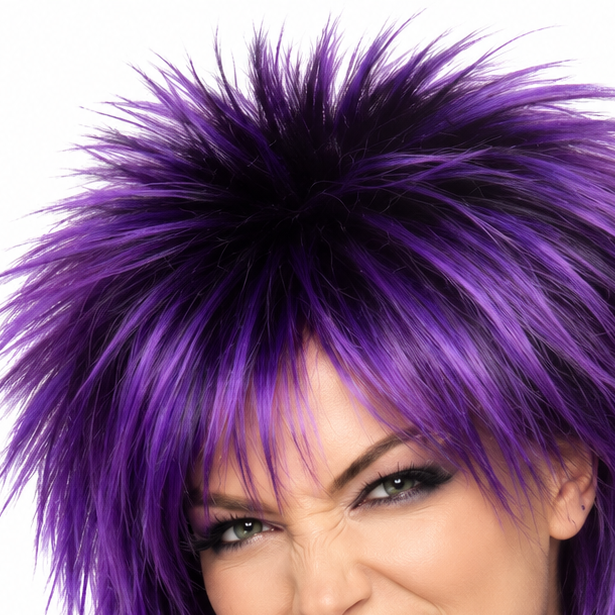Purple Punker Costume Wig