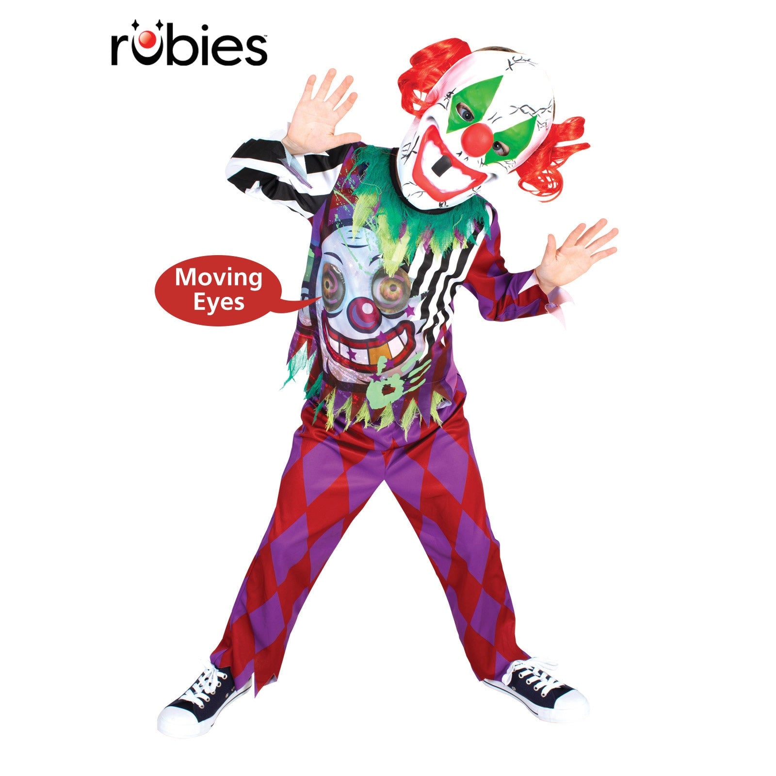Scary Clown Lenticular Costume, Child