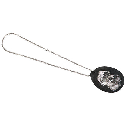 Police Shield Badge on Chain