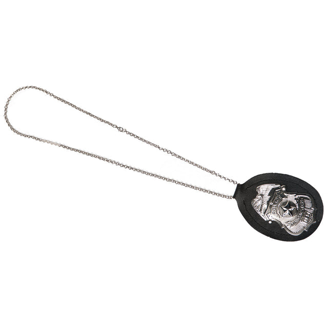 Police Shield Badge on Chain