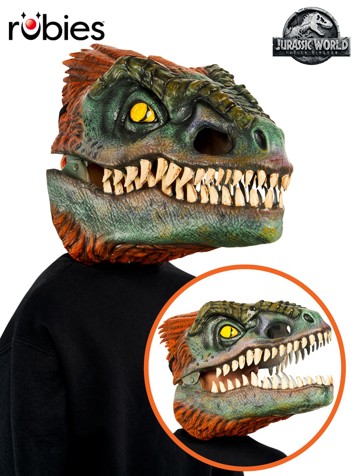 Pyroraptor Moveable Jaw Mask, Child