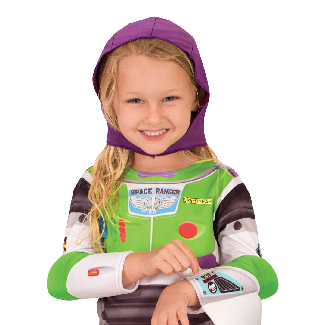 Close-up of Buzz Girl Toy Story 4 Classic Costume, Child, showing intricate details and vibrant colors