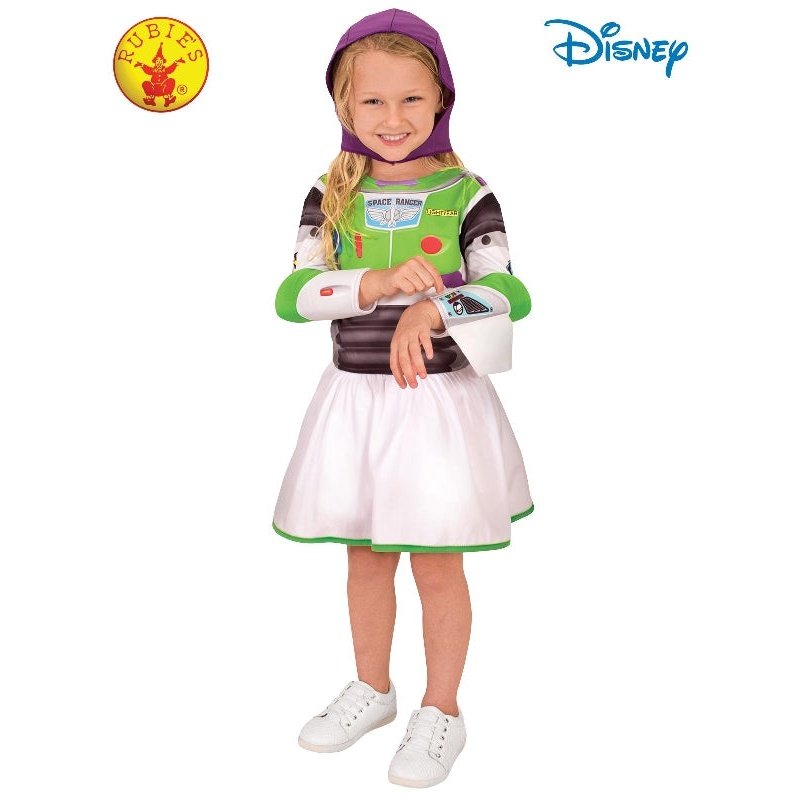 Buzz Girl Toy Story 4 Classic Costume, Child, front view, with hat and dress, perfect for Halloween