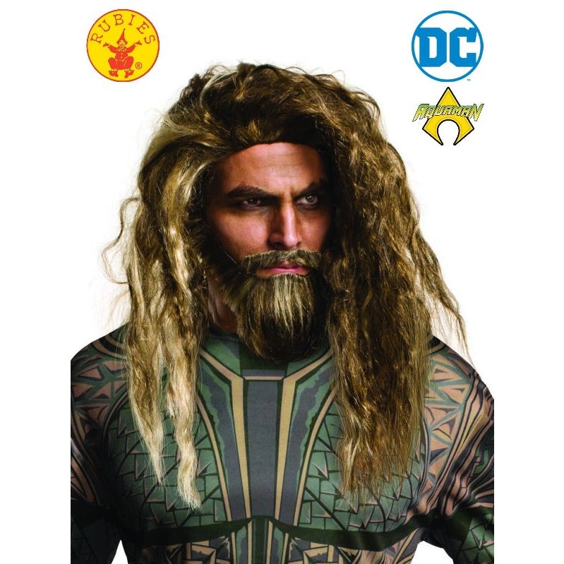 Aquaman Beard & Wig Set - Adult.