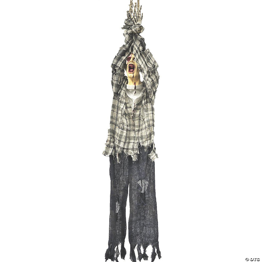 A spooky and whimsical 36 hanging one-eyed man Halloween decoration