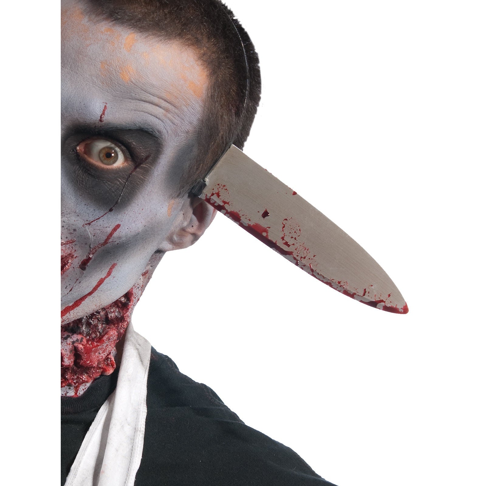 Zombie Kitchen Knife Through Head Accessory