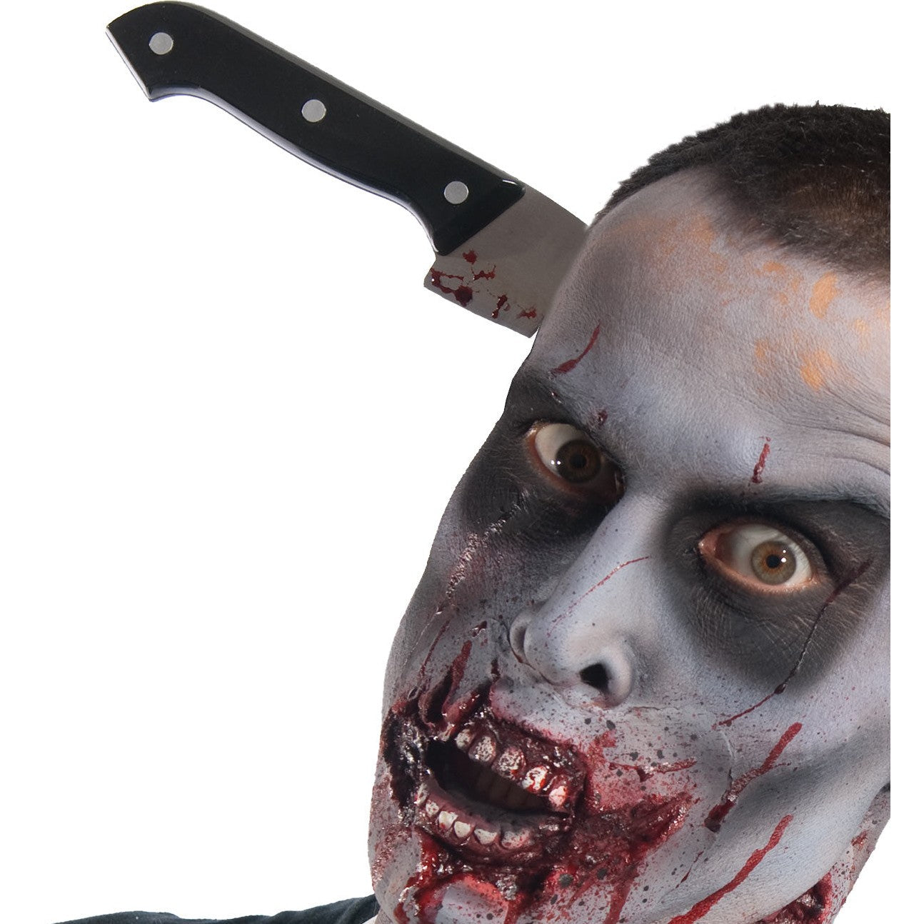 Zombie Kitchen Knife Through Head Accessory