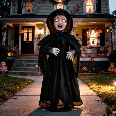 37" Animated Light-Up LED Standing Doll with Moving Head