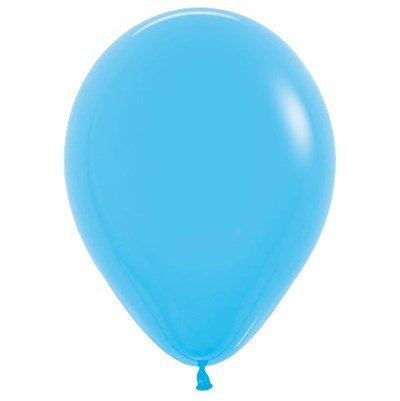 Round Balloon 30cm Light Blue, Uninflated