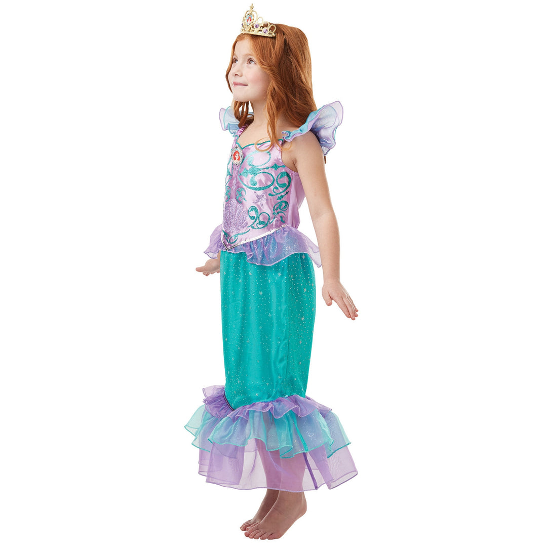 Child's Ariel Glitter and Sparkle Costume featuring Sparkling Tiara and Wand