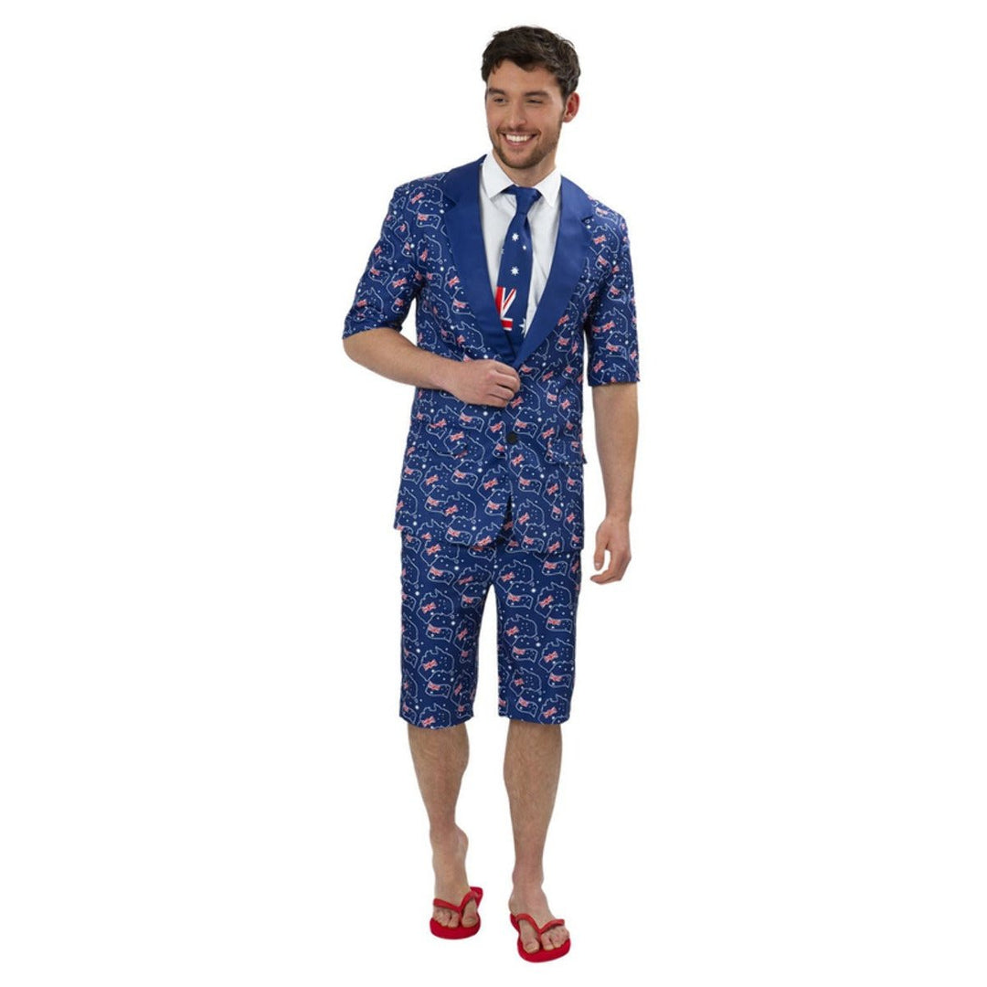Stand Out Suit featuring the iconic Australian flag design for men's fashion