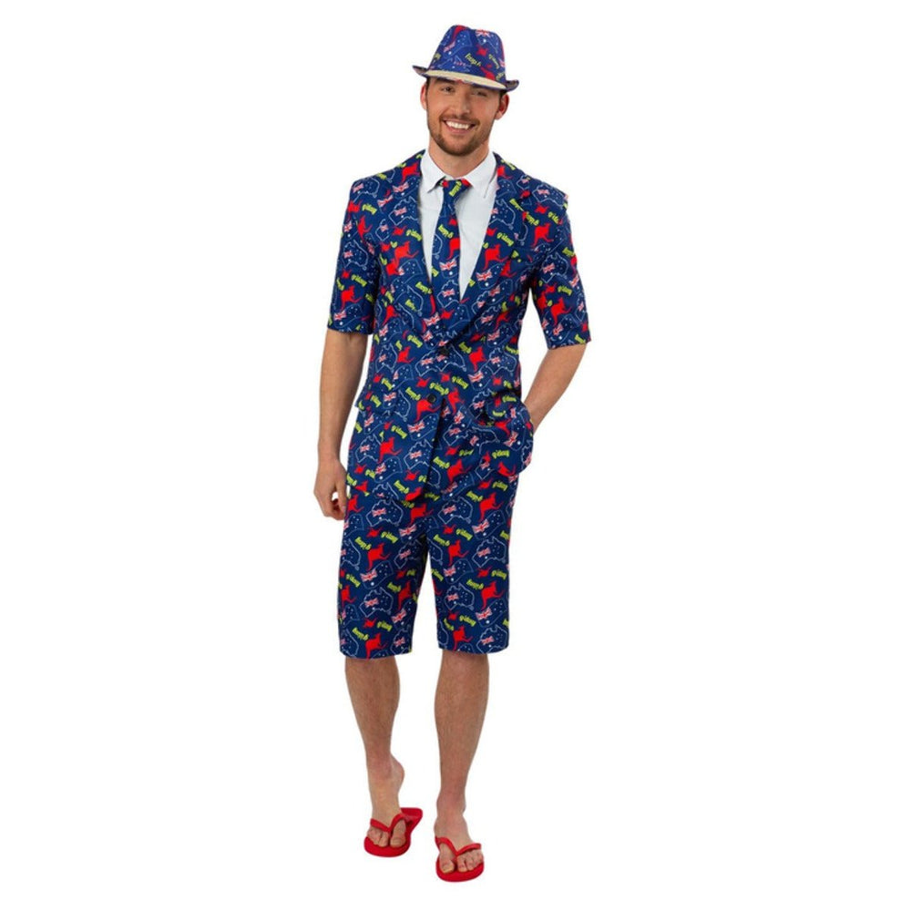 G'Day men's suit with bold Australia flag design for standout style