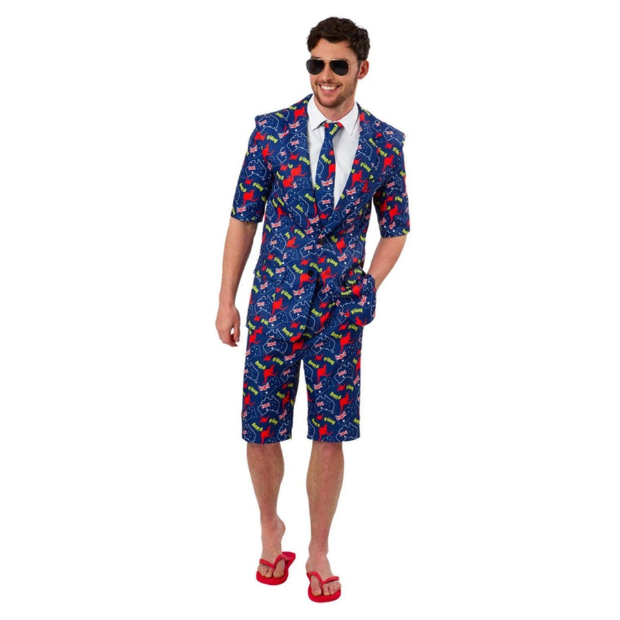 Suit featuring the Australia flag design for men's fashion