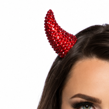 Rhinestone Costume Devil Horns