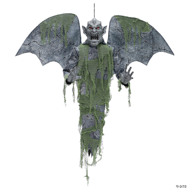 A spooky 40 hanging gargoyle prop Halloween decoration with realistic details