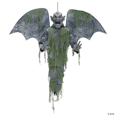 A spooky 40 hanging gargoyle prop Halloween decoration with realistic details