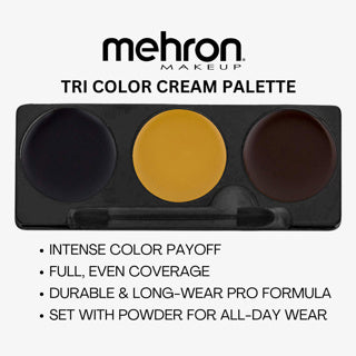 Mehron Tri-Colour Make-up Palette - Bruise - Carded