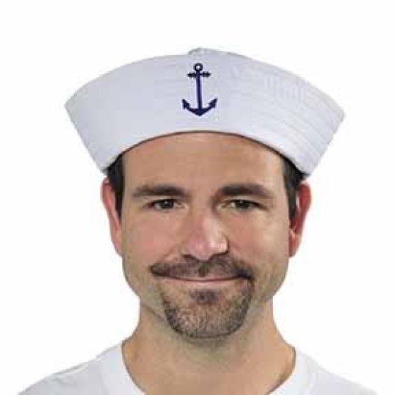 Classic Sailor Hat with Anchor Emblem