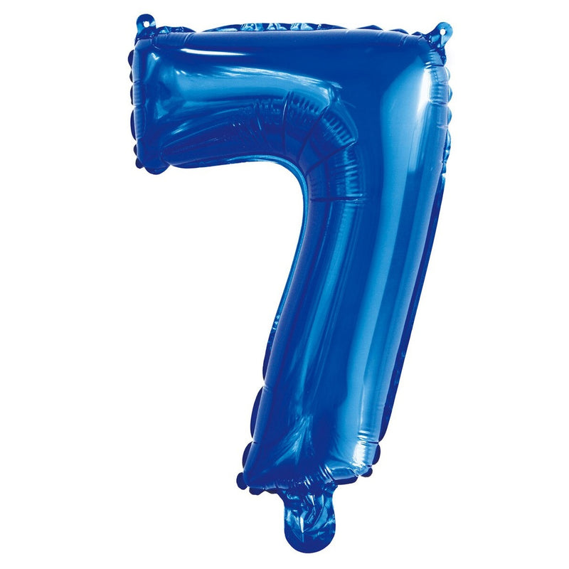 Number 7 Blue Foil Balloon - 35cm