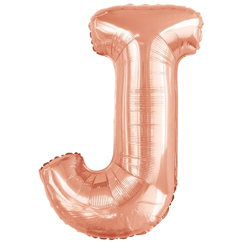 Rose Gold Letter J Foil Balloon-86cm