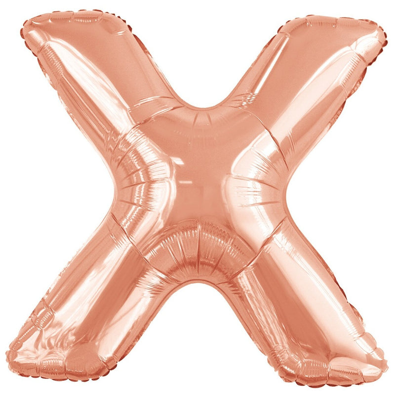 Rose Gold Letter X Foil Balloon-86cm