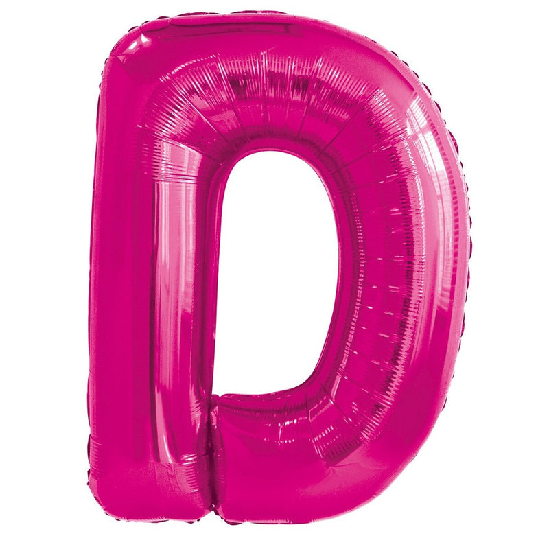 Pink Letter D Foil Balloon-86cm
